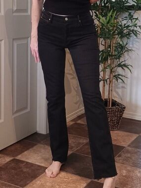 MOTHER SUPERIOR Mid Rise Straight Leg Semi-Rigid Jeans SIZE 28